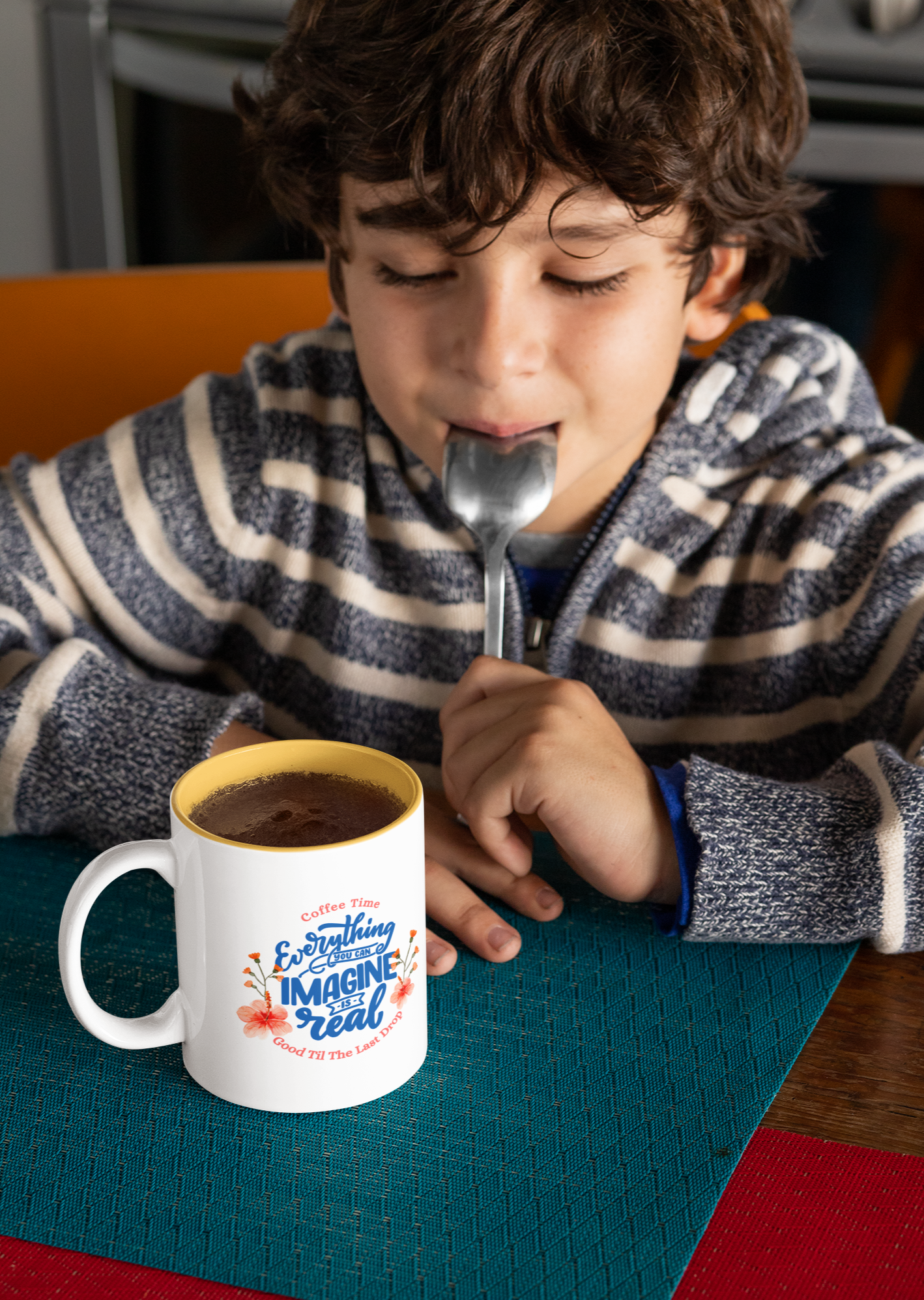 Imagine Is Real (White Mug w/Inner Sparkle Gold)