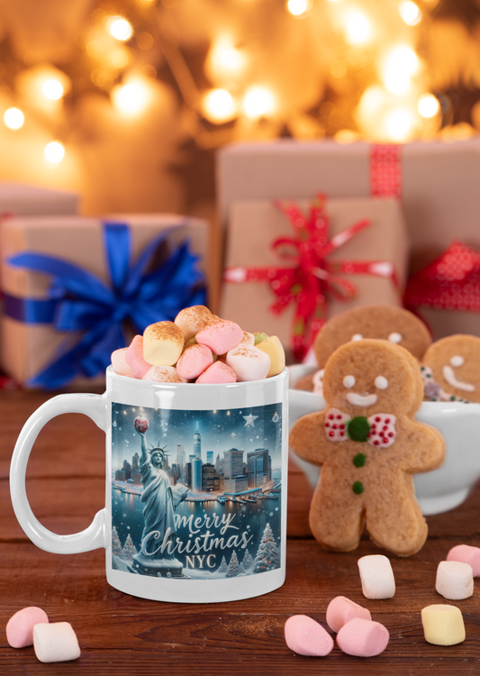 NYC Merry Christmas Mug