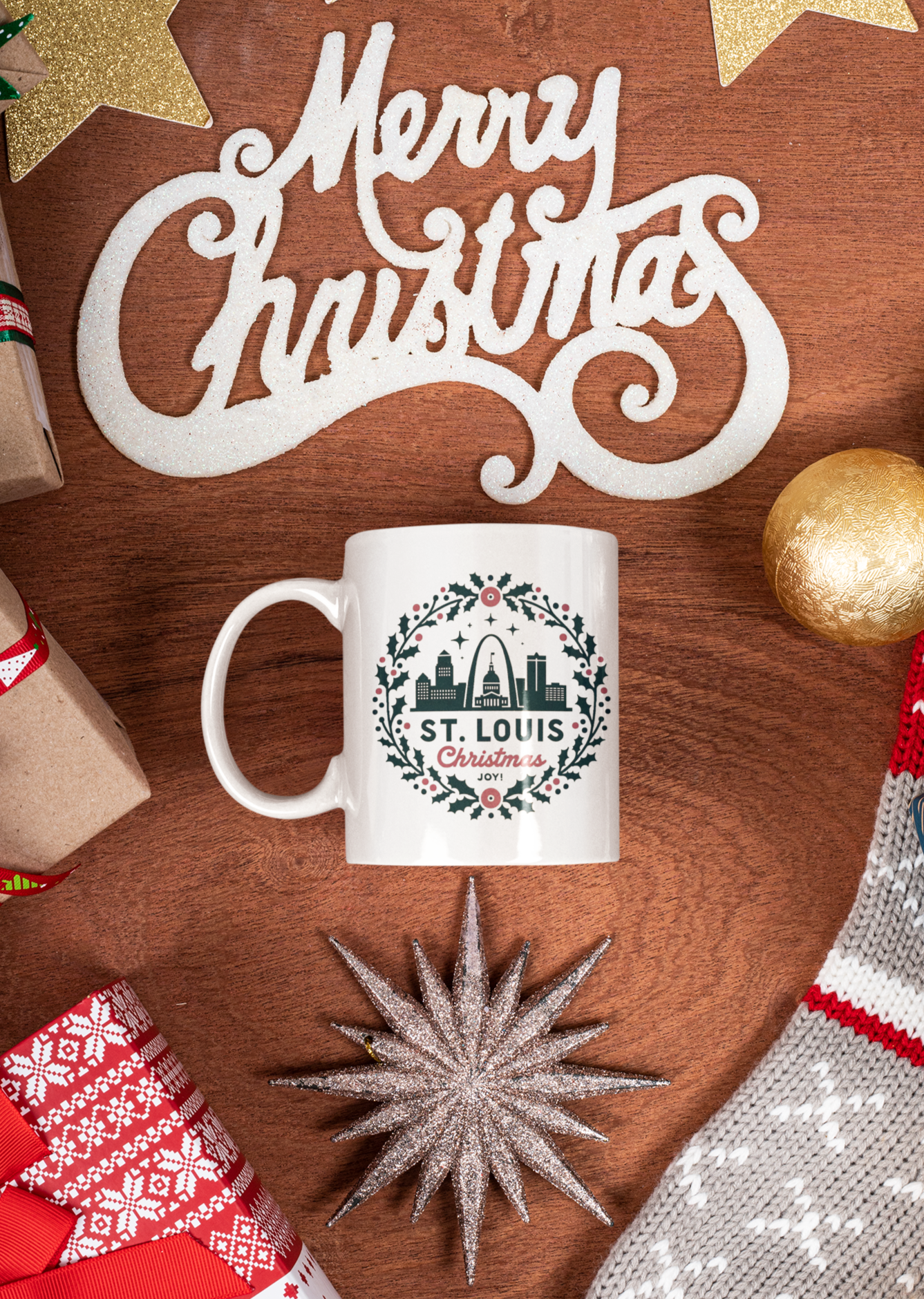 Merry Christmas St. Louis MO Mug