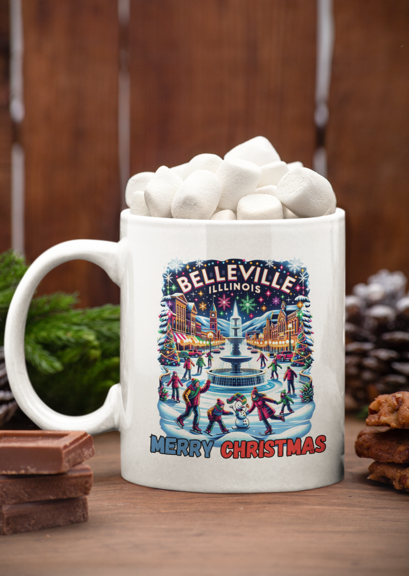 Belleville IL Christmas Mug