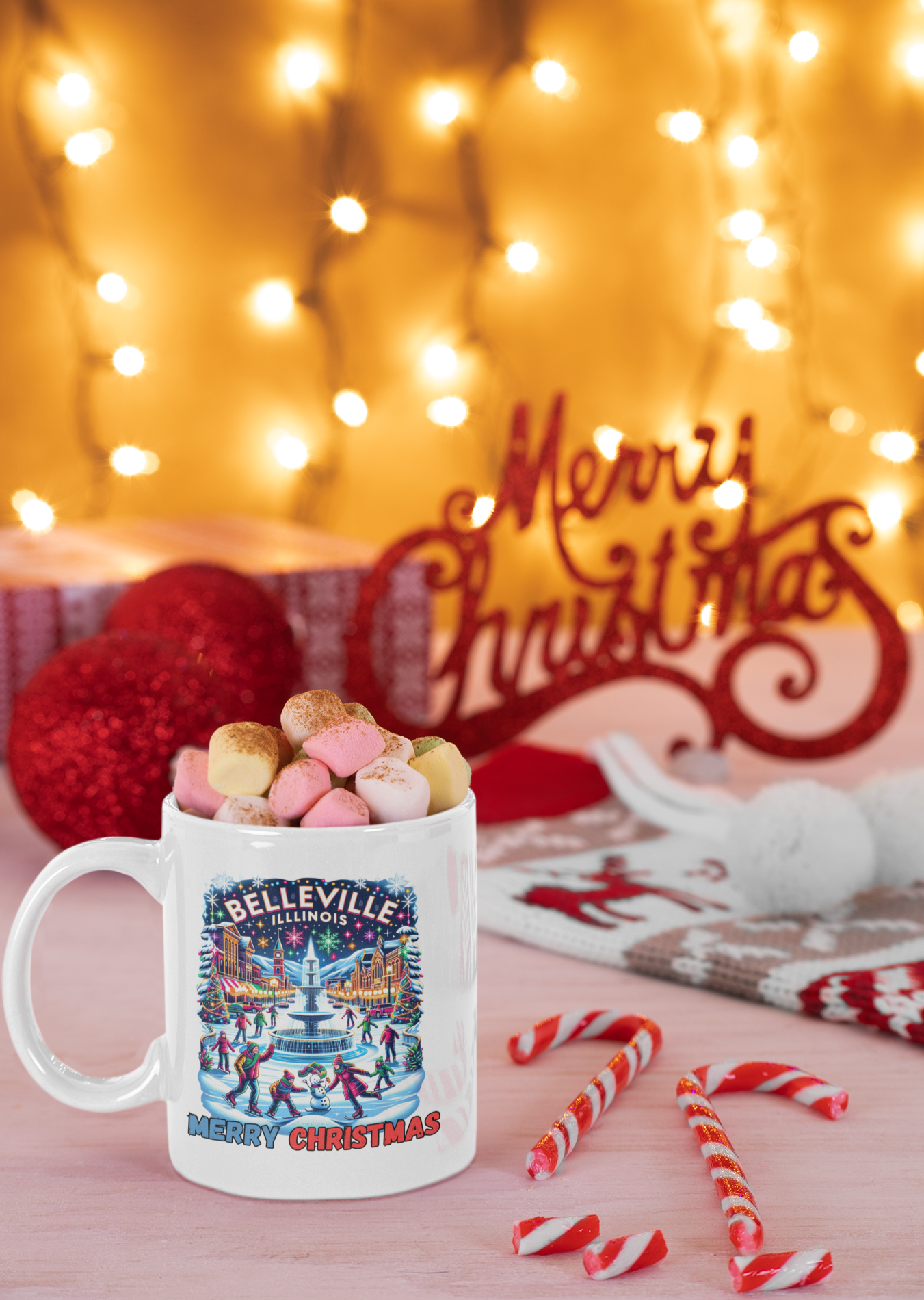 Belleville IL Christmas Mug